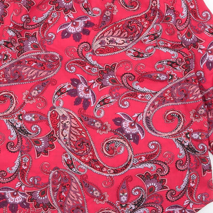 Womens UK Size 6 NEXT Red Basic Button-Up