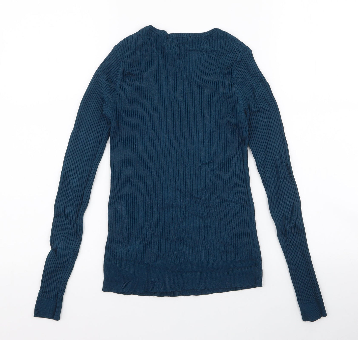 George Womens Blue Round Neck  Viscose Pullover Jumper Size 8