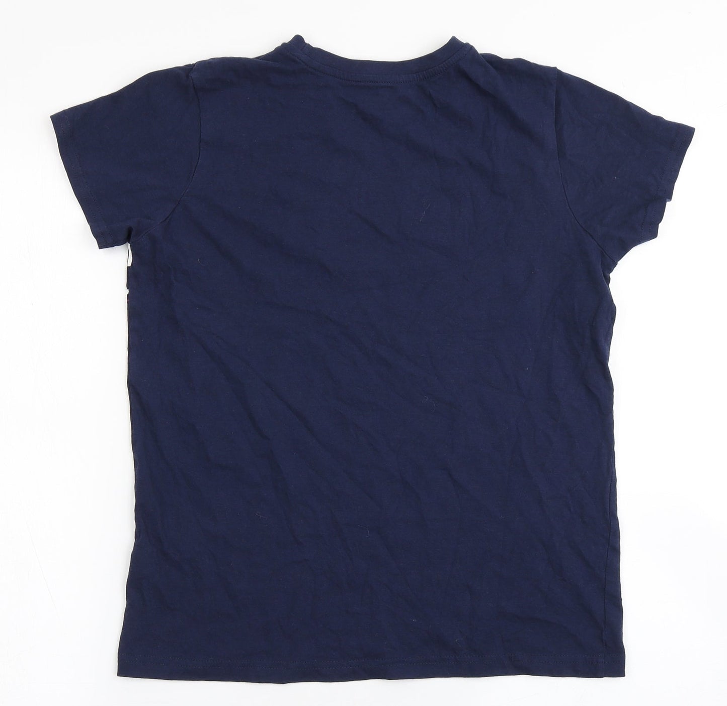 Primark Boys Blue  100% Cotton Basic T-Shirt Size 11-12 Years Round Neck  - Legend