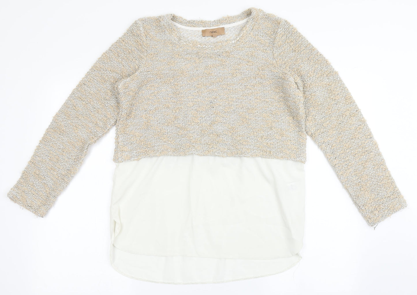 Womens UK Size 10 NEXT Beige Pullover Jumper