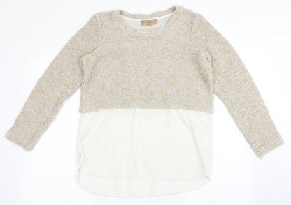 Womens UK Size 10 NEXT Beige Pullover Jumper