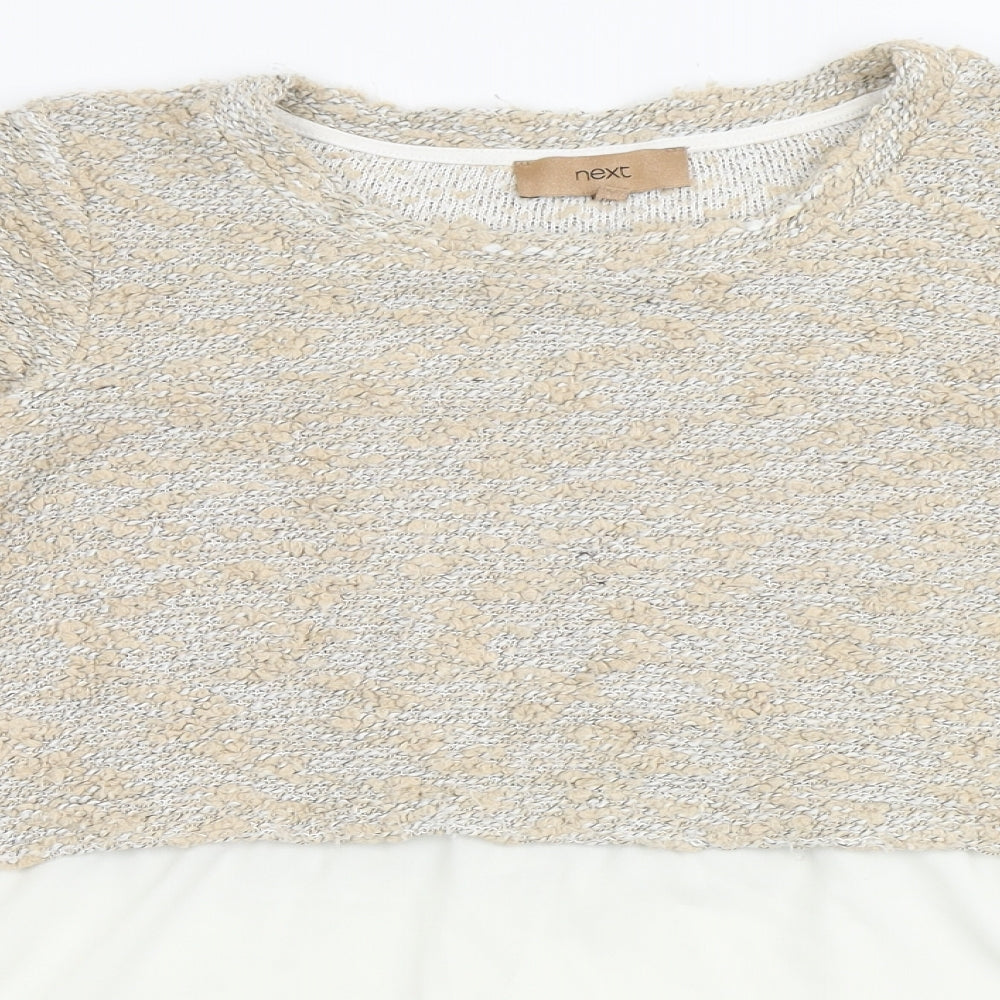 Womens UK Size 10 NEXT Beige Pullover Jumper