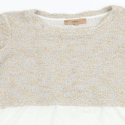 Womens UK Size 10 NEXT Beige Pullover Jumper