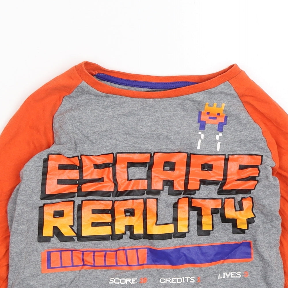 Bluezoo Boys Multicoloured Solid Cotton  Pyjama Top Size 7-8 Years  Pullover