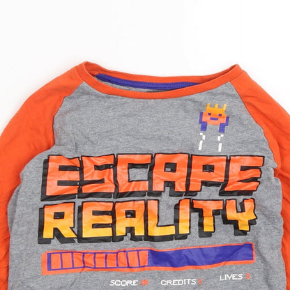 Bluezoo Boys Multicoloured Solid Cotton  Pyjama Top Size 7-8 Years  Pullover