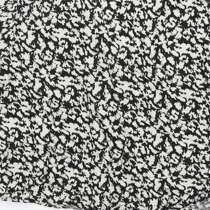 F&F Womens Multicoloured Animal Print Viscose Basic Button-Up Size 10 V-Neck