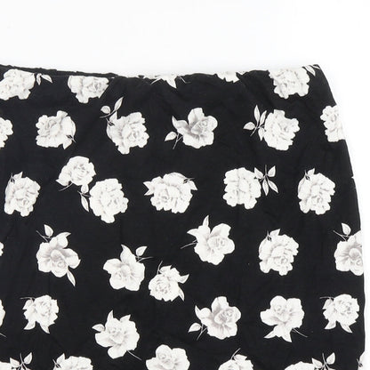New Look Girls Black Floral Polyester Mini Skirt Size 12-13 Years  Regular