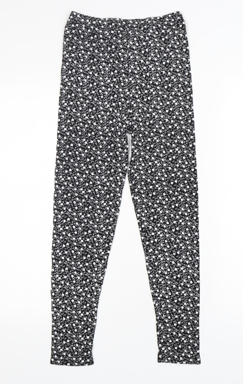 Preworn Girls Multicoloured Floral Viscose Capri Trousers Size 13 Years  Regular