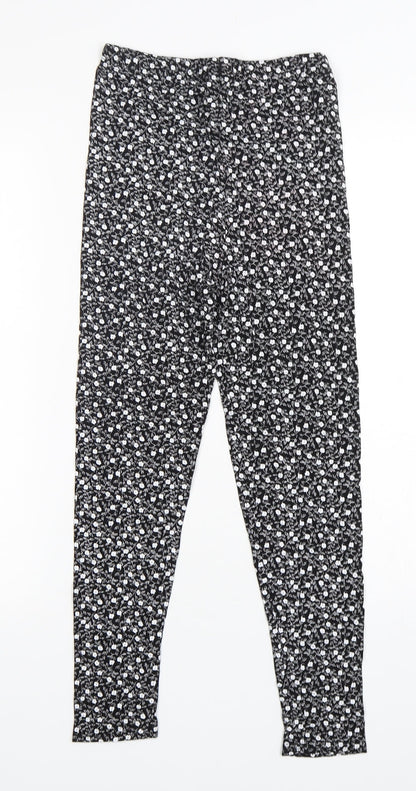 Preworn Girls Multicoloured Floral Viscose Capri Trousers Size 13 Years  Regular