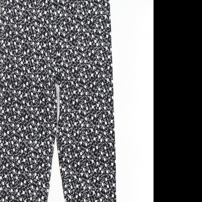 Preworn Girls Multicoloured Floral Viscose Capri Trousers Size 13 Years  Regular