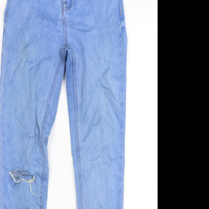 New Look Womens Blue  Cotton Skinny Jeans Size 6 L28 in Regular