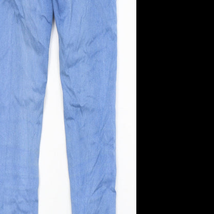 New Look Womens Blue  Cotton Skinny Jeans Size 6 L28 in Regular