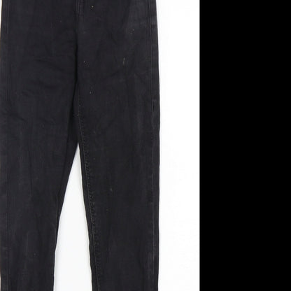 Toshop Womens Black  Cotton Skinny Jeans Size 24 in L28 in Regular