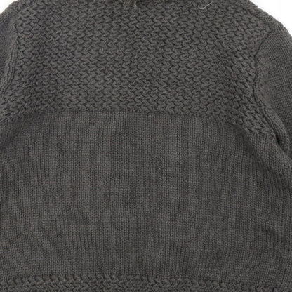 Womens UK Size 10 Topshop Grey Cardigan Jumper