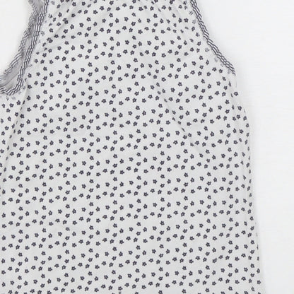 NEXT Girls Multicoloured Floral Cotton Basic Tank Size 5-6 Years Round Neck