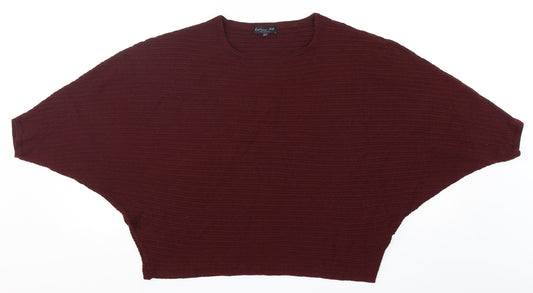 F&F Womens Purple Round Neck  Polyester Pullover Jumper Size 12