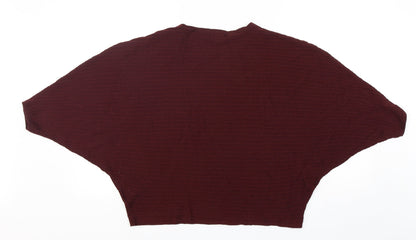 F&F Womens Purple Round Neck  Polyester Pullover Jumper Size 12