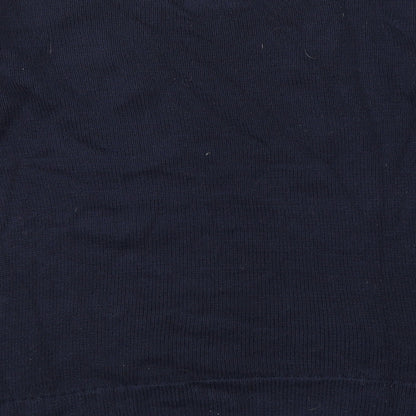 KangaROOS Womens Blue Round Neck Plaid Cotton Pullover Jumper Size 10