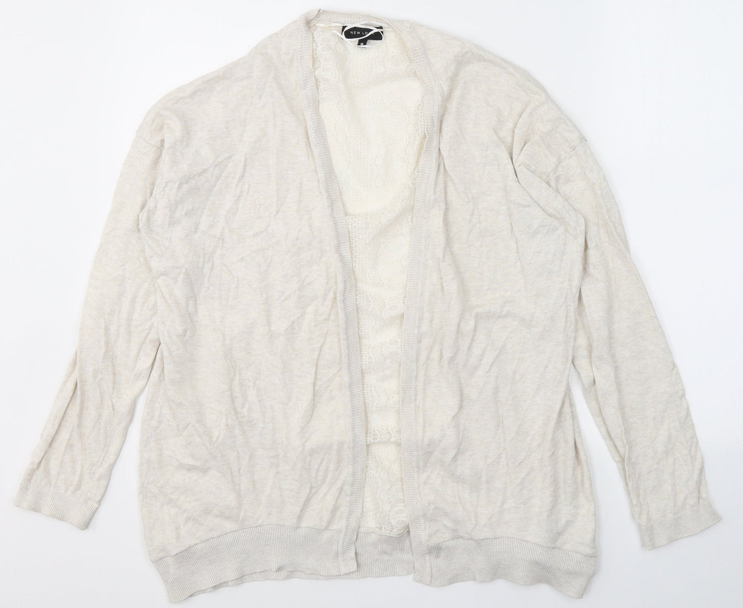 Womens UK Size 18 New Look Ivory Cardigan Jumper