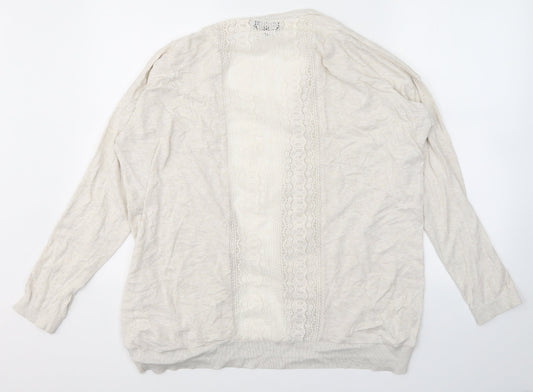 Womens UK Size 18 New Look Ivory Cardigan Jumper