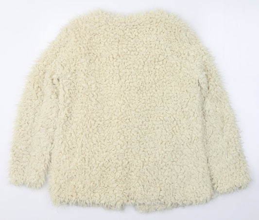 Divided by H&M Womens Ivory V-Neck  Polyester Cardigan Jumper Size 12