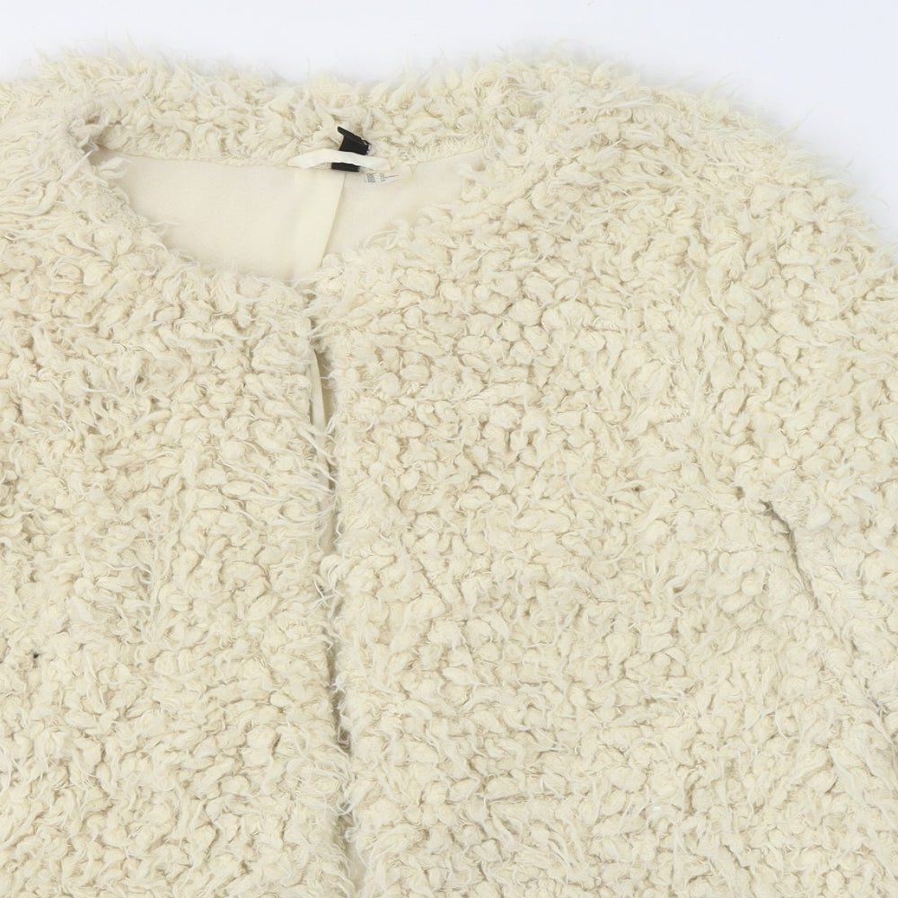 Womens UK Size 12 Divided by H&M Ivory Cardigan Jumper