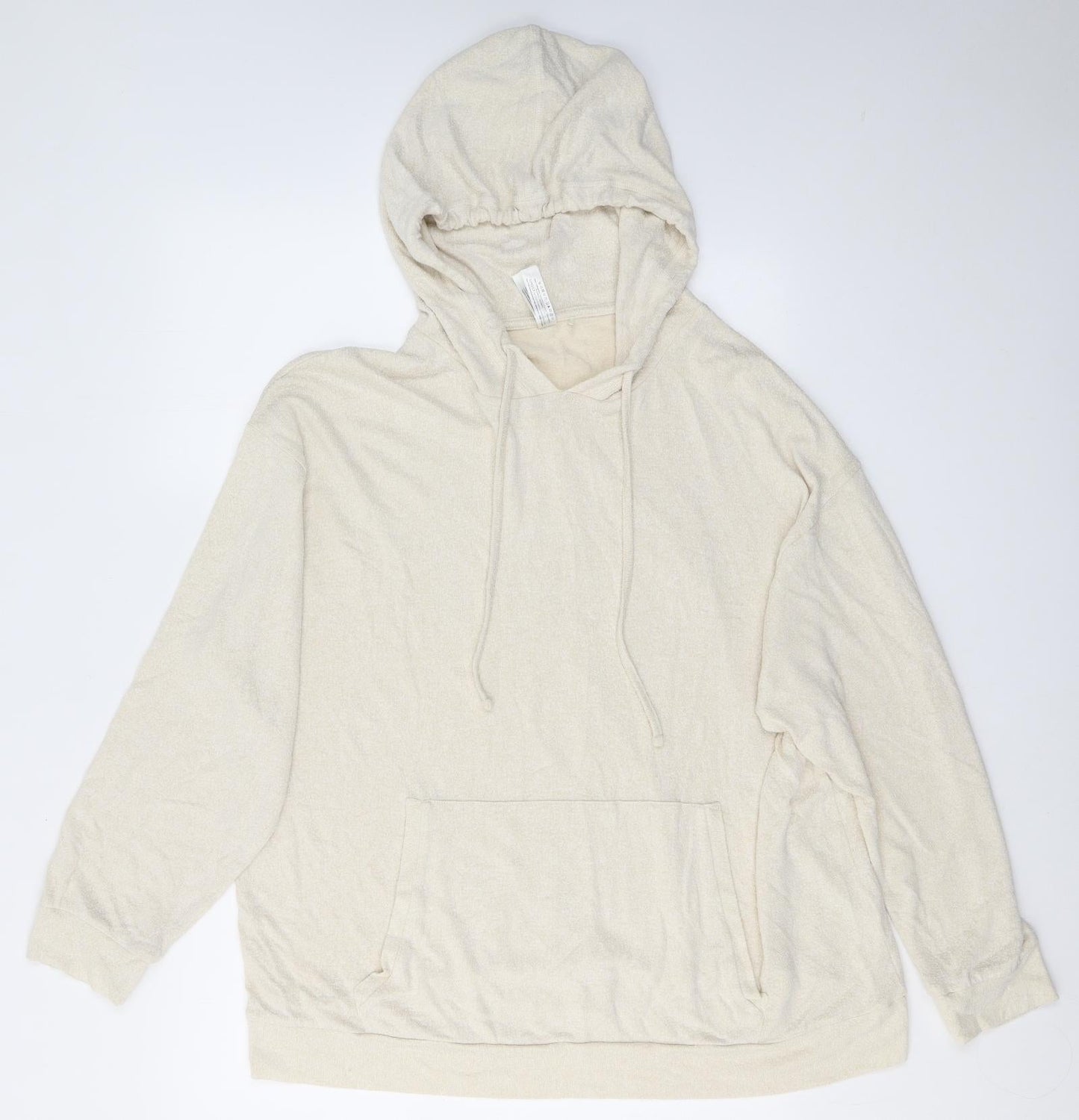 Lindex Womens Ivory  Viscose Pullover Hoodie Size XL