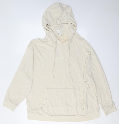 Lindex Womens Ivory  Viscose Pullover Hoodie Size XL