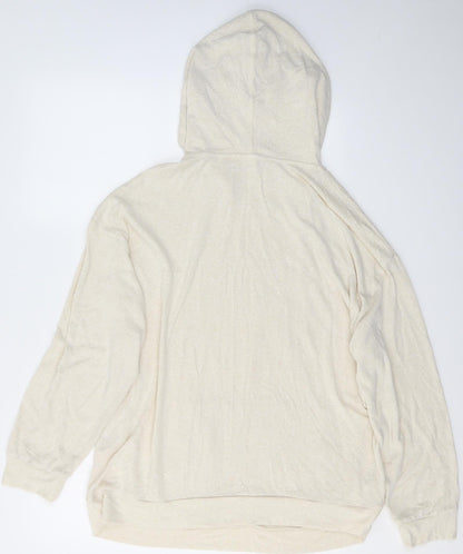 Lindex Womens Ivory  Viscose Pullover Hoodie Size XL