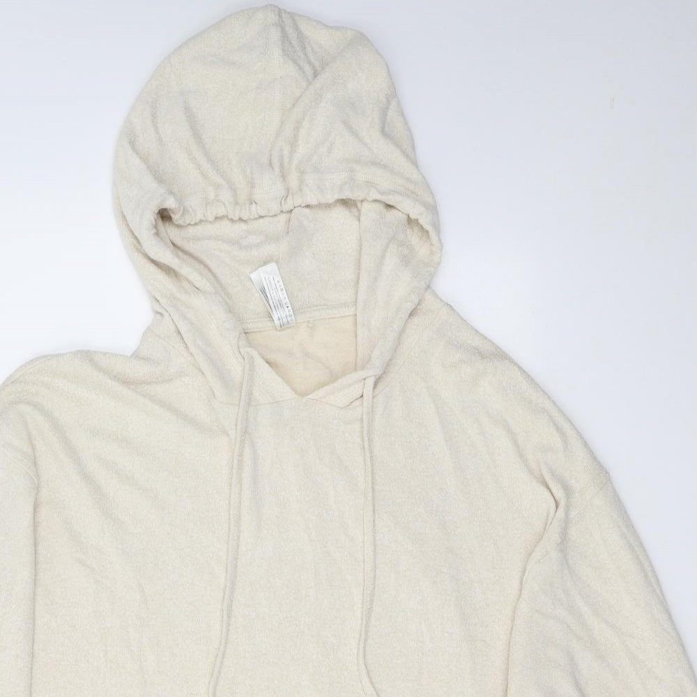 Lindex Womens Ivory  Viscose Pullover Hoodie Size XL