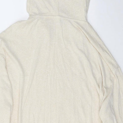 Lindex Womens Ivory  Viscose Pullover Hoodie Size XL