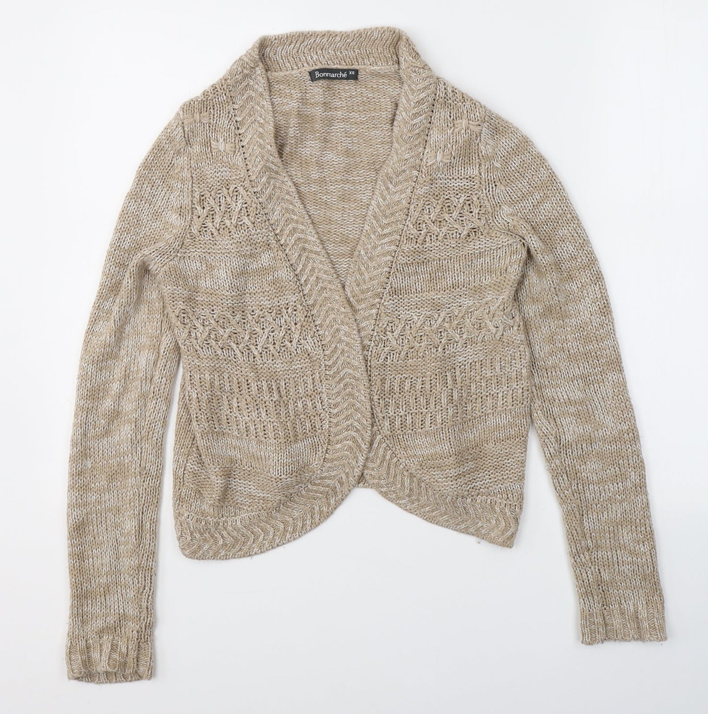 Womens UK Size XS Bonmarché Beige Cape Jumper