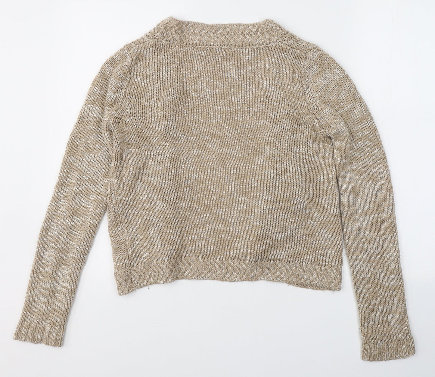 Womens UK Size XS Bonmarché Beige Cape Jumper