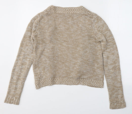 Womens UK Size XS Bonmarché Beige Cape Jumper