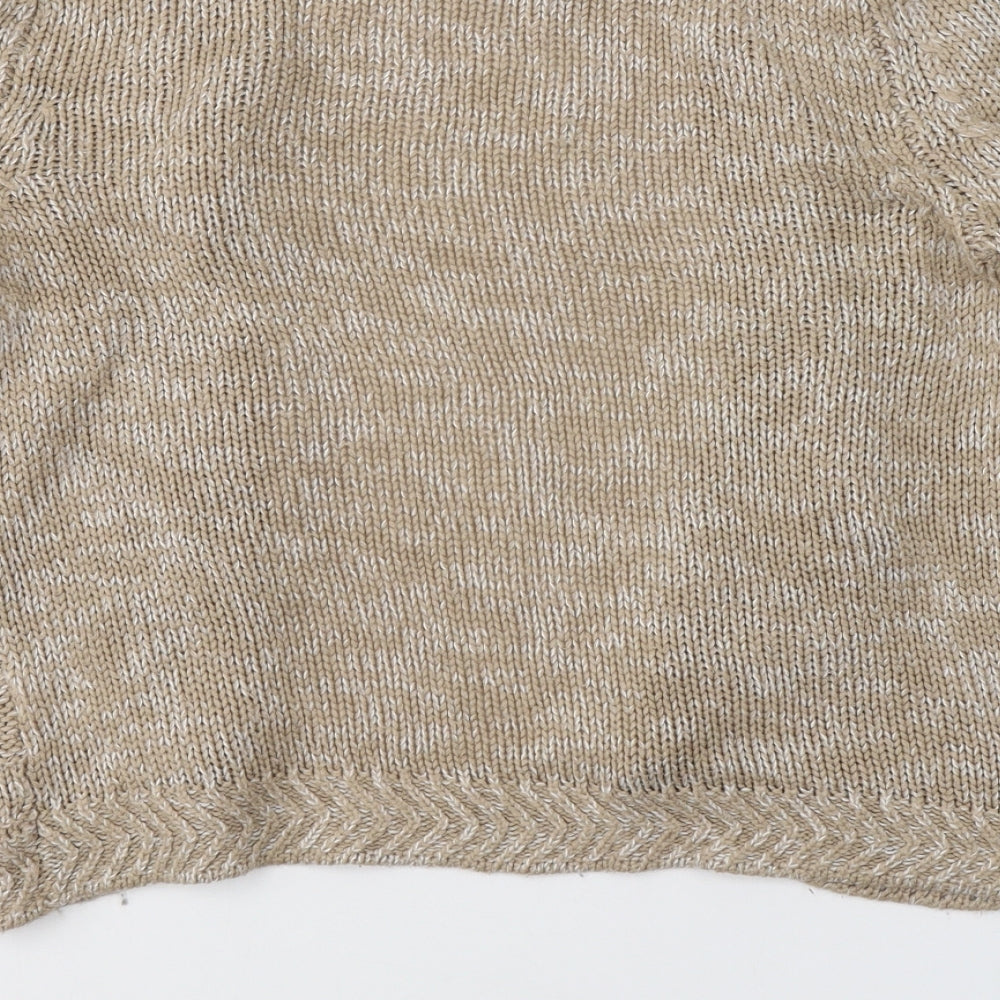 Womens UK Size XS Bonmarché Beige Cape Jumper
