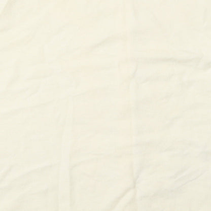 Charter Club Womens Ivory Round Neck Floral Polyester Cardigan Jumper Size L