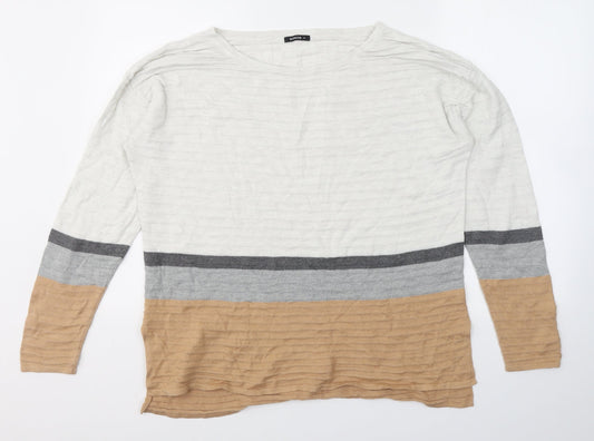 Womens UK Size 16 Roman White Pullover Jumper