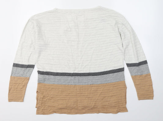 Womens UK Size 16 Roman White Pullover Jumper