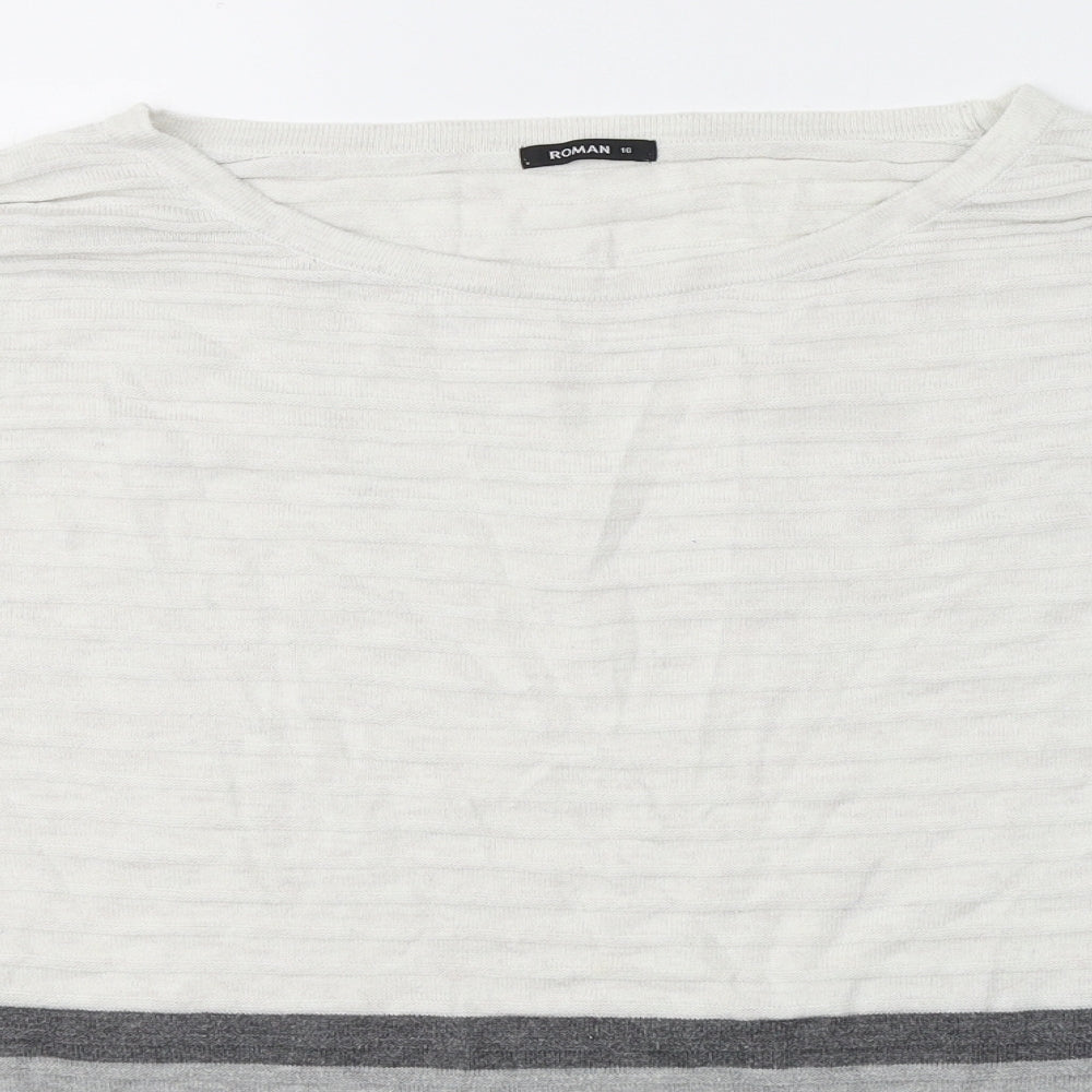 Womens UK Size 16 Roman White Pullover Jumper