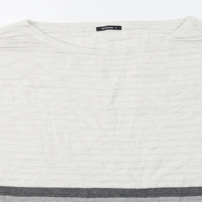 Womens UK Size 16 Roman White Pullover Jumper