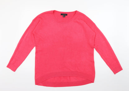 Primark Womens Pink Crew Neck  Acrylic Pullover Jumper Size 10