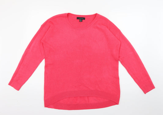 Primark Womens Pink Crew Neck  Acrylic Pullover Jumper Size 10