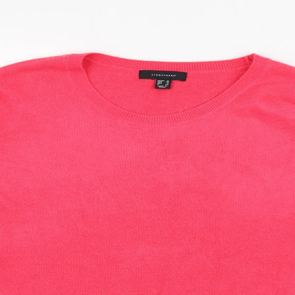 Primark Womens Pink Crew Neck  Acrylic Pullover Jumper Size 10