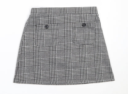 F&F Girls Grey  Polyester Mini Skirt Size 10-11 Years  Regular