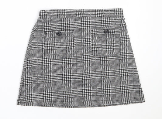 F&F Girls Grey  Polyester Mini Skirt Size 10-11 Years  Regular