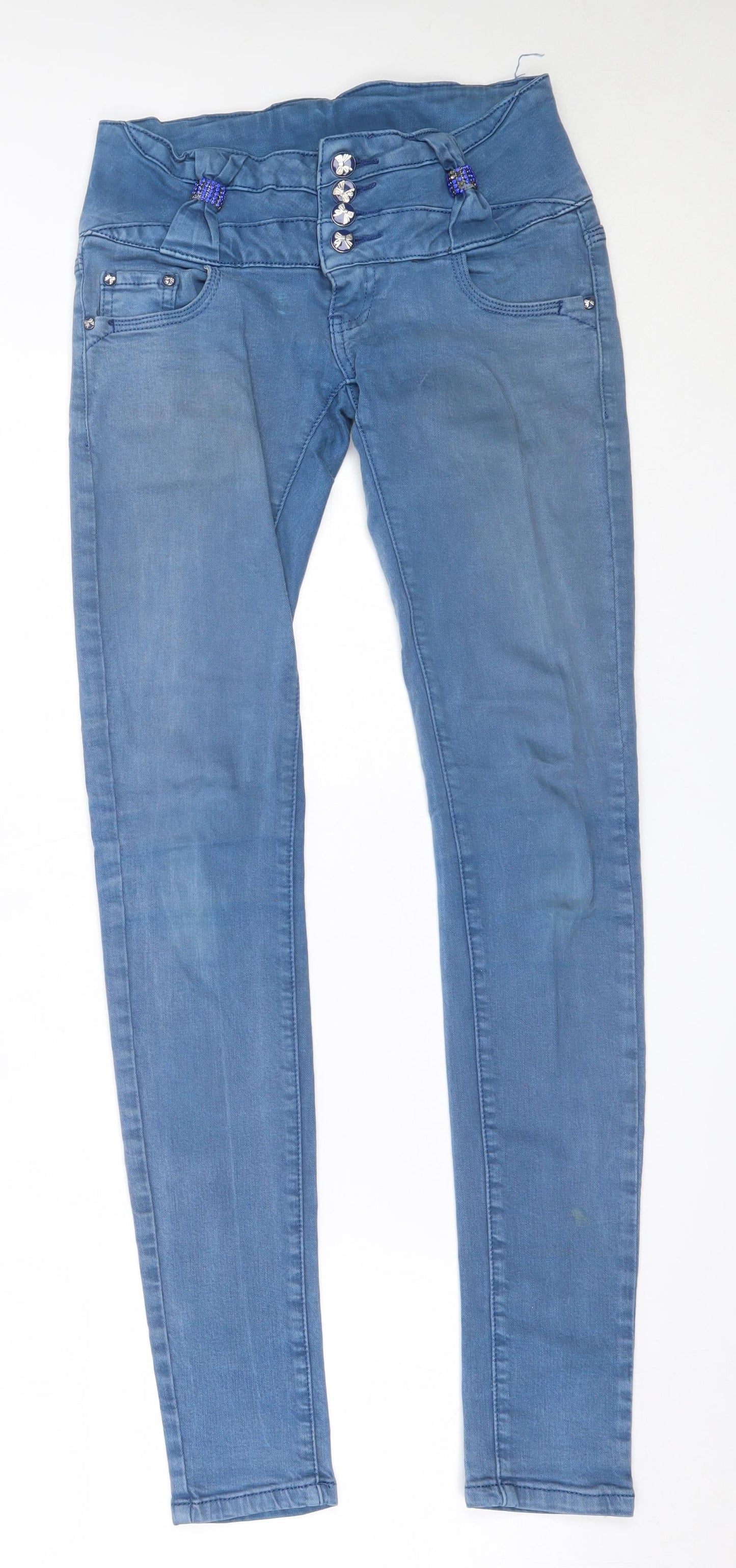 C-in-C Womens Blue  Cotton Skinny Jeans Size 25 in L31 in Regular