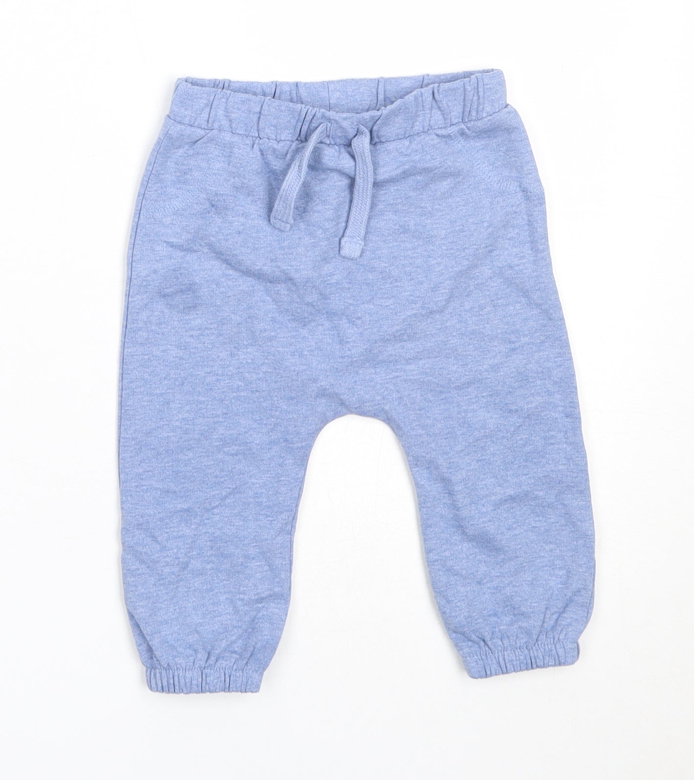 TU Boys Blue  Cotton Jogger Trousers Size 6-9 Months