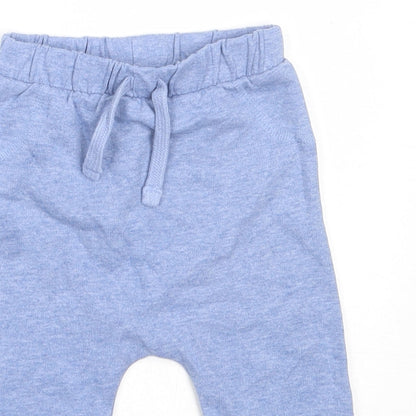 TU Boys Blue  Cotton Jogger Trousers Size 6-9 Months