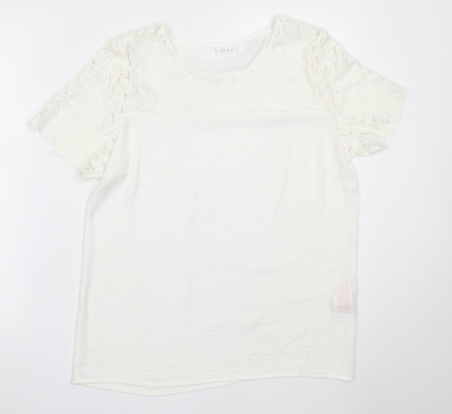 Womens UK Size M VILA Ivory Basic Blouse