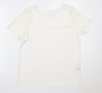 Womens UK Size M VILA Ivory Basic Blouse